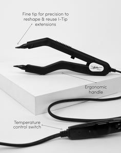 Pro Fusion Tool fine tip for precision to reshape & rese i-tip extensions, ergonomic handle, temperature control switch 