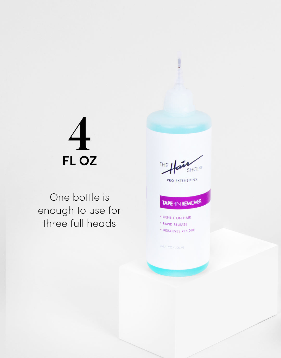 tape-in remover 4 fl oz one bottle is enough to use for three full heads