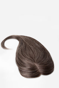 mono lace clip-in extension in dark natural grey