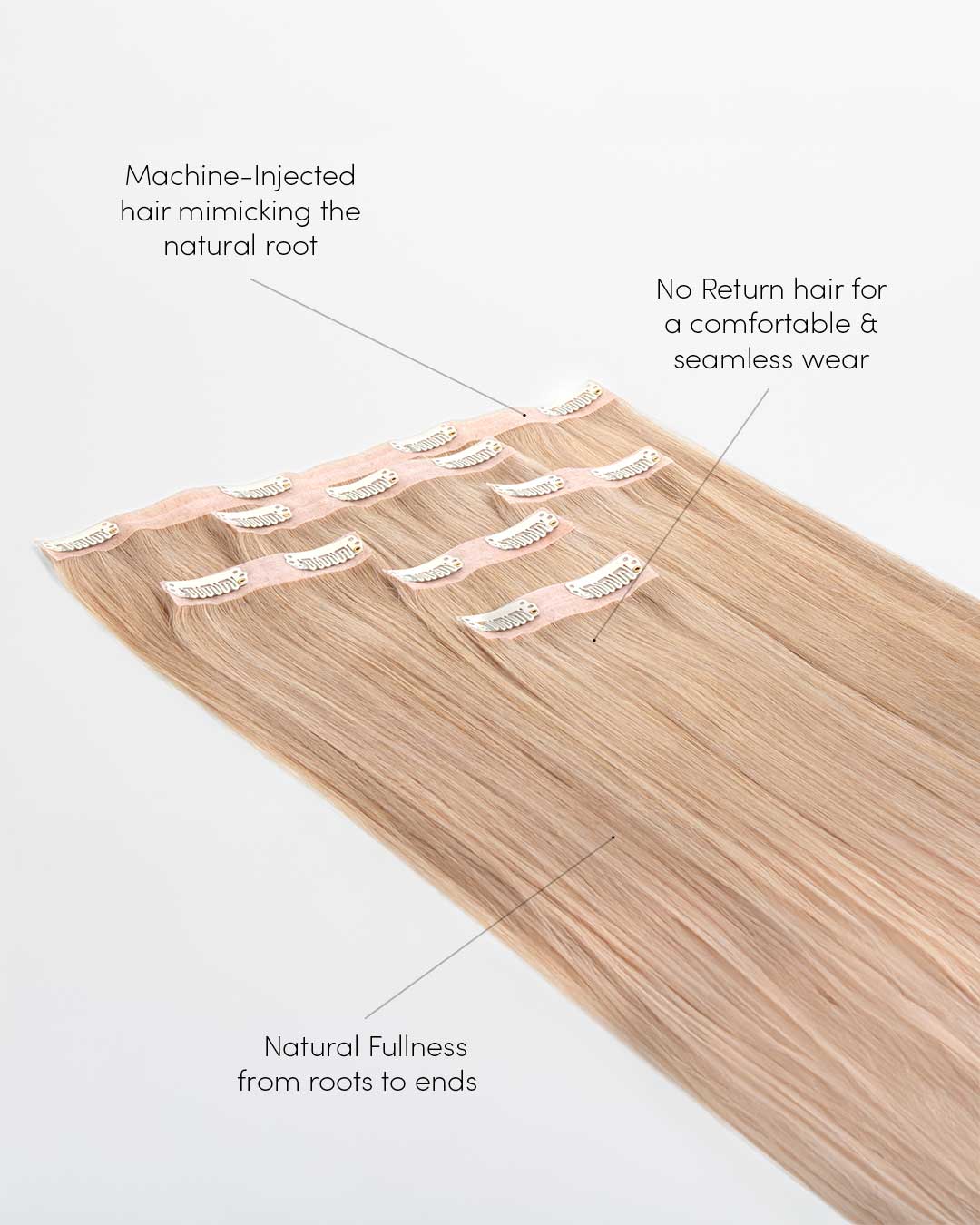 Naked 6 Clip-In Set (6 Pieces) | 18" Straight