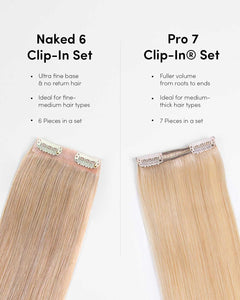 Naked 6 Clip-In Set (6 Pieces) | 18" Straight