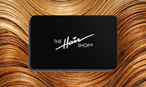 gift card image on top of hair texture
