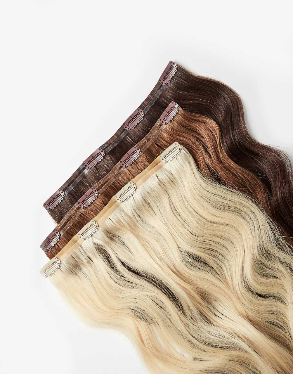 Skinny Clip-In (Single Piece) - Natural Wave | 14" Small (2 Clips)