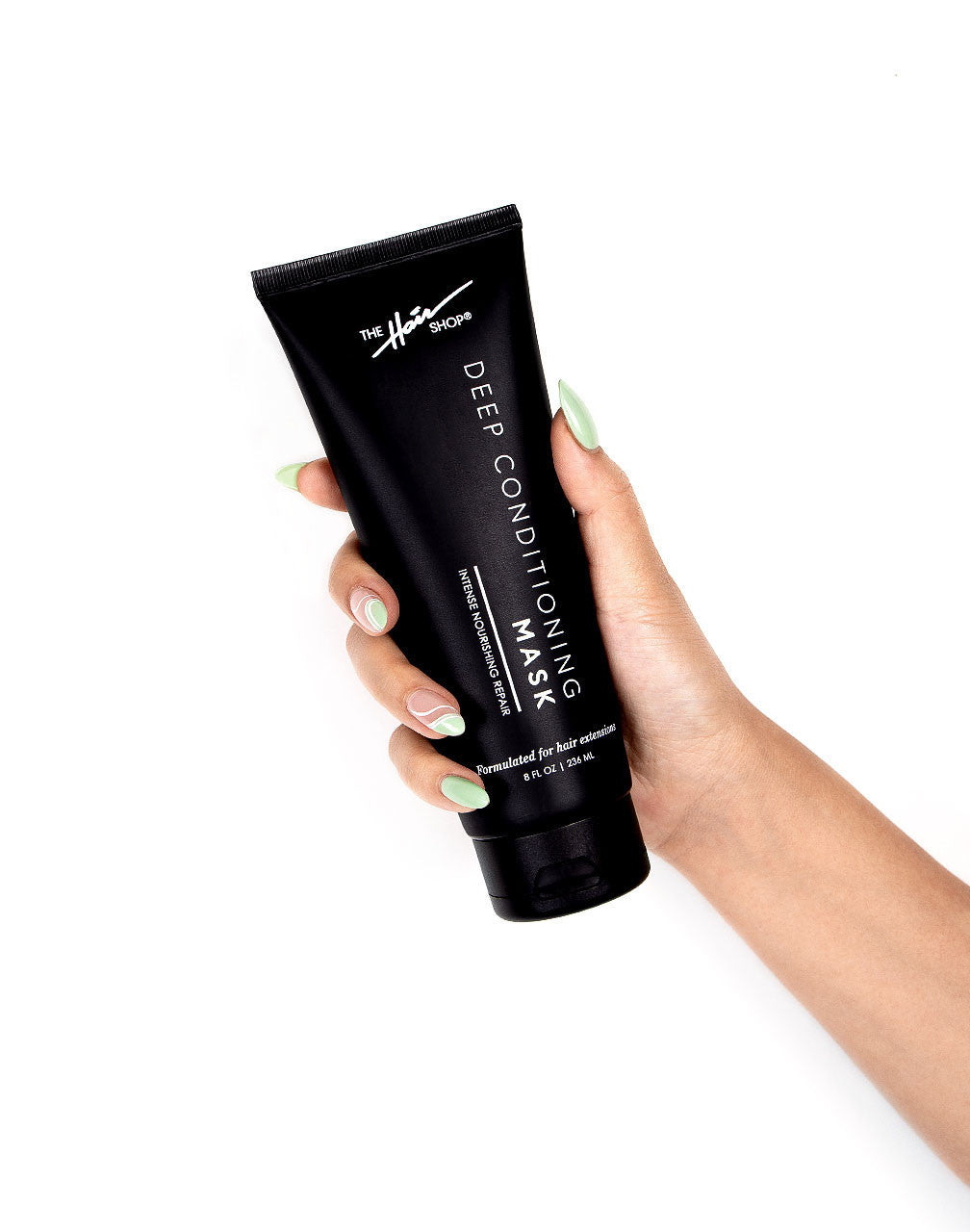 hand holding Deep Conditioning Mask