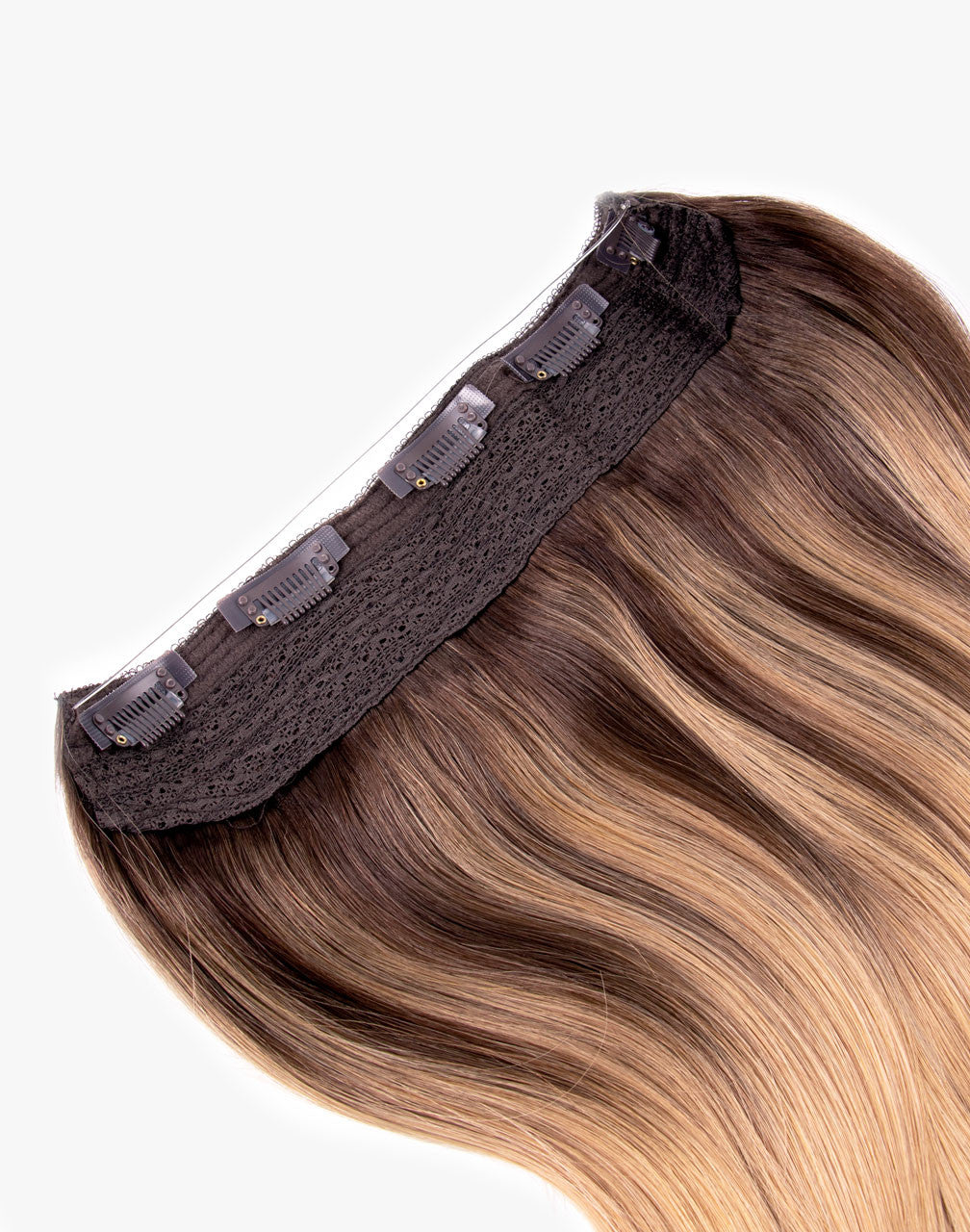 close up of volume veil clip-in extension in dimensional