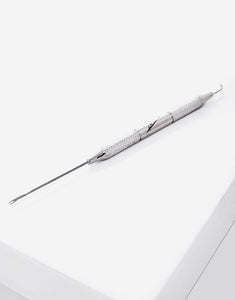 1pc Carbonized Wood Handle Hair Extension Tool Threading Needle